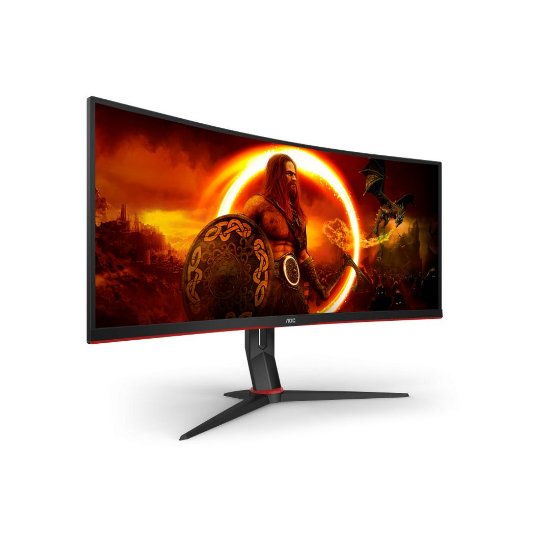 Igralni monitor 34" AOC CU34G2XP/BK, UWQHD, VA, 180Hz, 1ms, 430cd/m2, FreeSync, zakrivljeni, črn