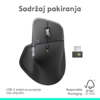 Miška LOGITECH MX Master 4, optična, brezžična, BT, črna