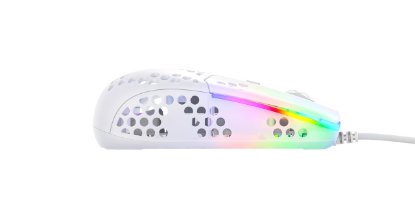 Miška XTRFY MZ1 - ZY'S Rail RGB, optična, 16000dpi, bela, USB