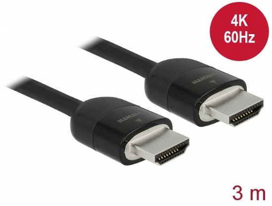 Kabel DELOCK Premium, HDMI-A (M) na HDMI-A (M), 4K, 60 Hz, High Speed, 3m