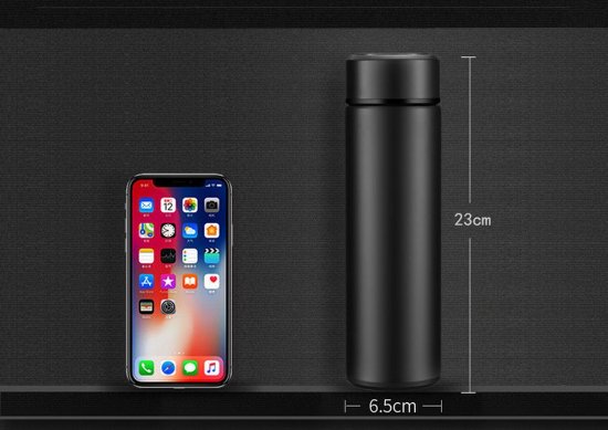 Termo steklenica s prikazom temperature MJ SWB001, 0.4L, nerjaveče jeklo, srebrna