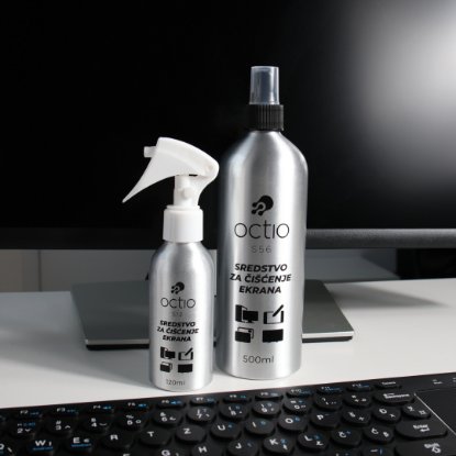 Čistilno sredstvo OCTIO S56, za zaslone, krpica, sprej, 500 ml
