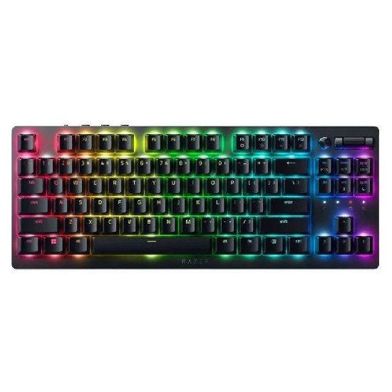 Tipkovnica RAZER Deathstalker V2 Pro Tenkeyless, bežična, mehanička, Red Linear Switch, RGB, US, črna