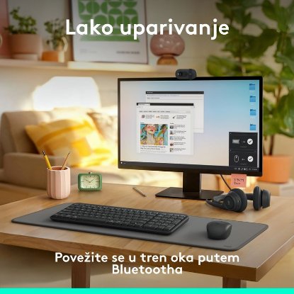 Tipkovnica + miška LOGITECH MK250 Compact Bluetooth komplet, brezžična, črna