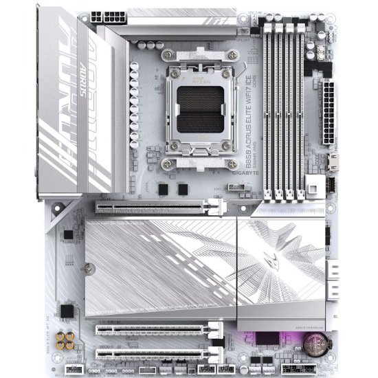 Matična plošča GIGABYTE B850 A Elite WIFI Ice, AMD B850, DDR5, ATX, s. AM5, bela