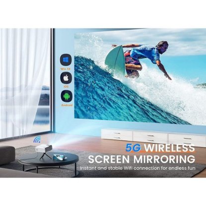 Projektor LCD, VANKYO SunSpark 500W, 800x600, 110 ANSI Lumena, WiFi, Android, beli, platno 100"