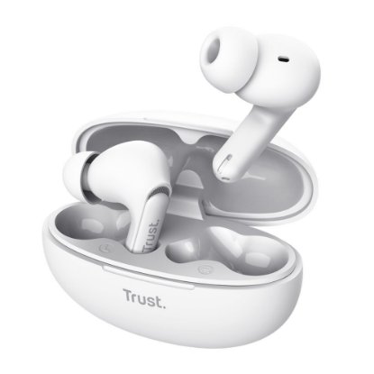 slušalke TRUST Yavi Earbuds, in-ear, ENC, brezžične, bele