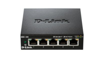 Switch D-LINK DGS-105, Gigabit stikalo, 10/100/1000 Mbps, kovinsko ohišje, 5 priključkov