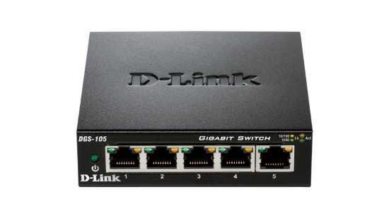 Switch D-LINK DGS-105, Gigabit stikalo, 10/100/1000 Mbps, kovinsko ohišje, 5 priključkov