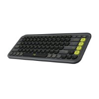 Tipkovnica LOGITECH POP Icon Keys, brezžična, US Layout, BT, sivo-zelena