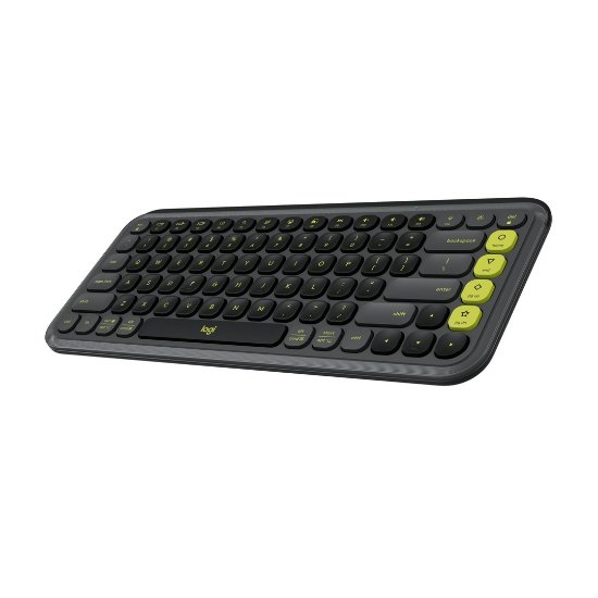 Tipkovnica LOGITECH POP Icon Keys, brezžična, US Layout, BT, sivo-zelena