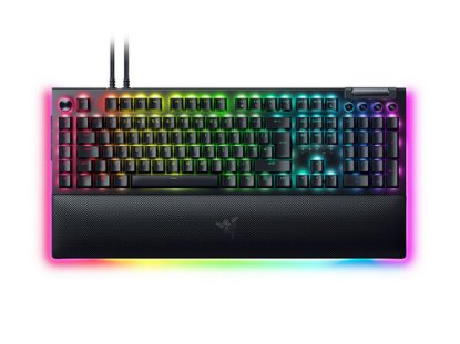 Tipkovnica RAZER BlackWidow V4 Pro, mehanska, Green, RGB, UK Layout, črna, USB