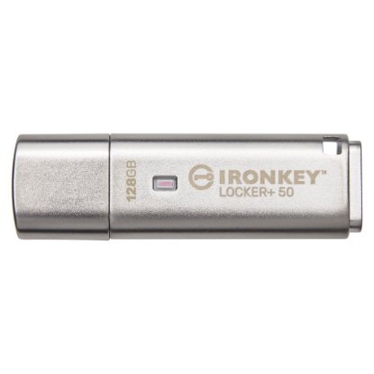 USB pomnilnik 3.2 FLASH DRIVE, 32GB, KINGSTON IronKey Locker+ 50, IKLP50/32GB, siv