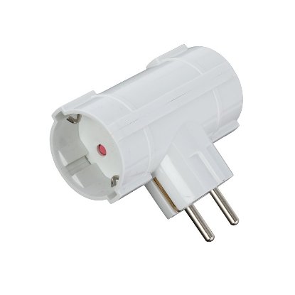 razdelnik COMMEL dvostruki T utikač, beli