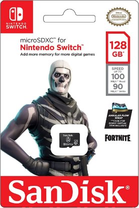 Pomnilniška kartica SANDISK Fortnite Edition, Skull Trooper, microSDXC, 128GB, SDSQXAO-128G-GN6ZG, UHS-I