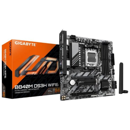 Matična plošča GIGABYTE B840M DS3H WIFI6, AMD B840M, DDR5, WiFi, mATX, s. AM5