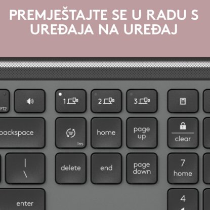 Tipkovnica LOGITECH K950 Signature Slim, brezžična, Bolt Receiver USB, črna