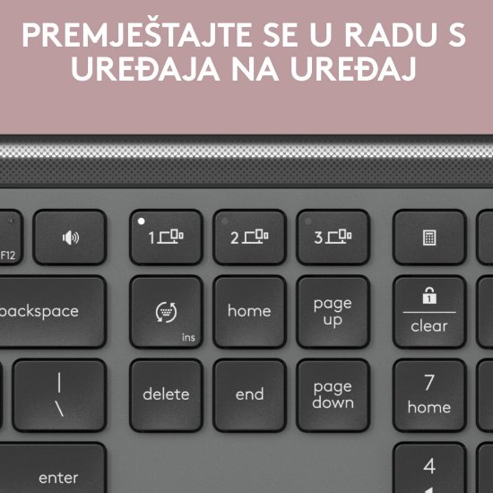 Tipkovnica LOGITECH K950 Signature Slim, brezžična, Bolt Receiver USB, črna