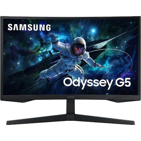 Monitor 27" SAMSUNG LS27CG552EUXEN, QHD, VA, 165Hz, 1ms, 330cd/m2, FreeSync, ukrivljen, črni