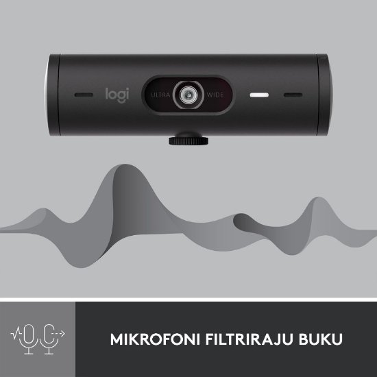 Web kamera LOGITECH Brio 500, črna