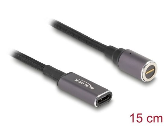 Kabel DELOCK USB-C (Ž) na 8-pin magnetski, za polnjenje laptopa