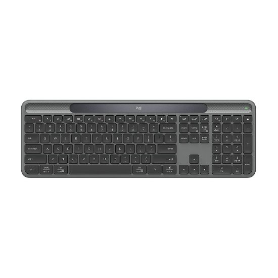 Tipkovnica LOGITECH Signature Slim Solar+, brezžična, bluetooth, črna