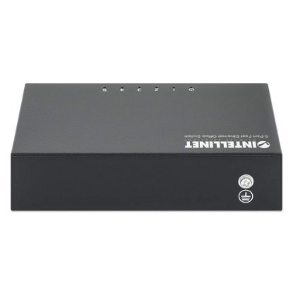 Stikalo INTELLINET 523301, 10/100 Mbps, 5-portno, kovinsko, kabel Cat5e 0.5m