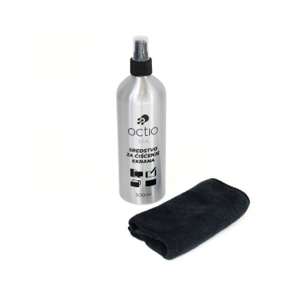 Čistilno sredstvo OCTIO S56, za zaslone, krpica, sprej, 500 ml