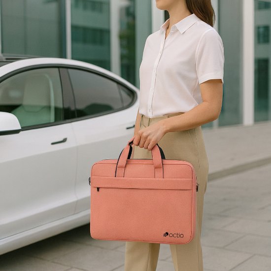 Torbica za prenosni računalnik OCTIO Ascend, 15,6", roza