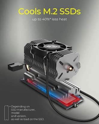 Hladilnik ICY BOX, heat pipe hladilnik za M.2 NVMe SSD, 30mm, srebrni