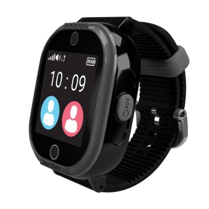 Otroška pametna ura MYKI 4 Lite, sledenje lokaciji, sprejemanje in pošiljanje klicev, pošiljanje SMS-ov, črna