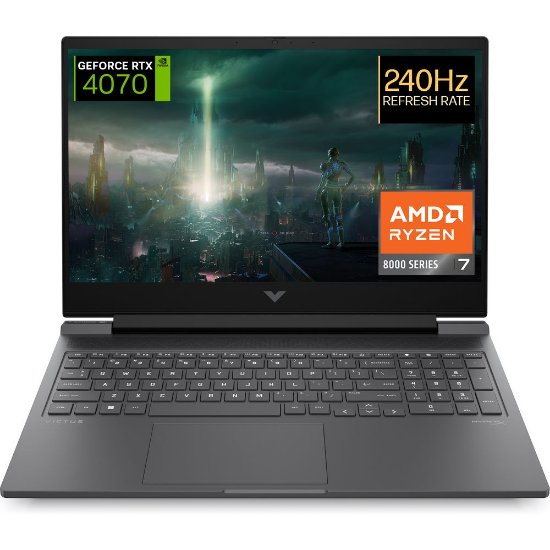 Prenosnik HP Victus 16-s1023nm B0UC7EA / Ryzen 7 8845HS, 32GB, 1TB SSD, nVidia GeForce RTX 4070, 16.1" QHD 240Hz IPS, brez OS, sivi