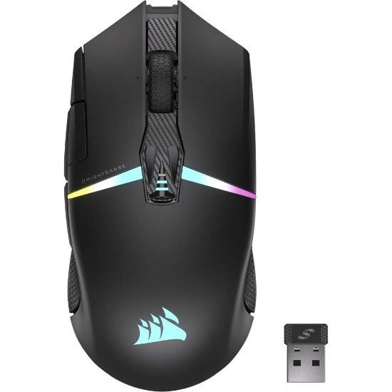 Miška CORSAIR Nightsabre Wireless, RGB, optična, brezžična, 26000dpi, črna