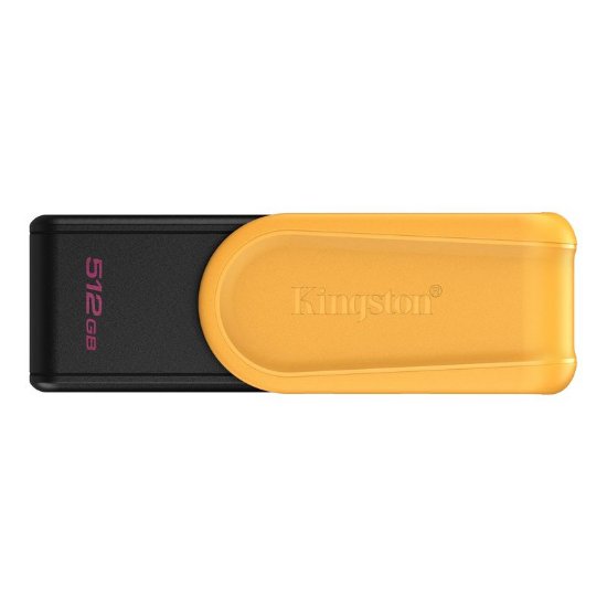 USB 3.2 pomnilniški ključek FLASH DRIVE, 512 GB, KINGSTON DataTraveler Exodia S DTXS/512GB, črno/rumen