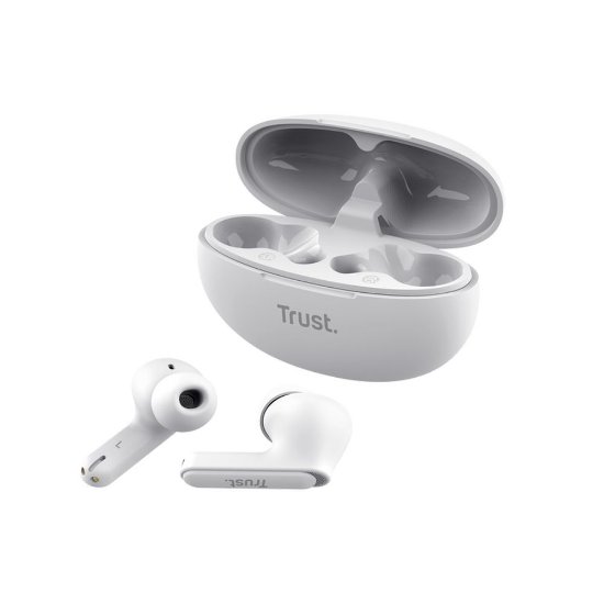 slušalke TRUST Yavi Earbuds, in-ear, ENC, brezžične, bele