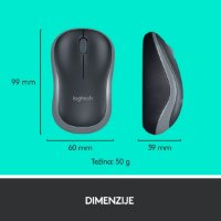 Tipkovnica + miš LOGITECH MK270 Wireless Desktop, bežična, črna, USB