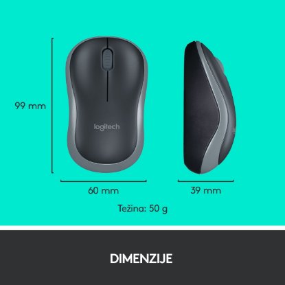 Tipkovnica + miš LOGITECH MK270 Wireless Desktop, bežična, črna, USB