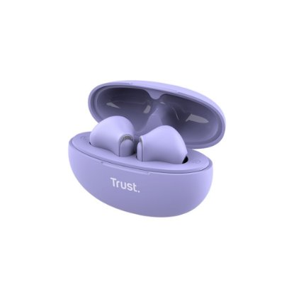 slušalke TRUST Yavi Earbuds, in-ear, ENC, brezžične, vijolične