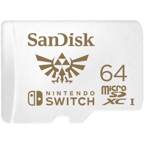 Pomnilniška kartica SANDISK za Nintendo Switch, microSDXC, 64 GB, SDSQXAT-064G-GNCZN, U3, C10, A1, UHS-I