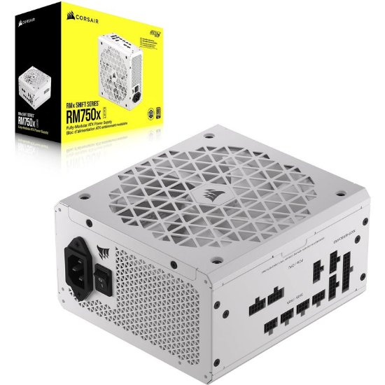 Napajlnik 750W CORSAIR RM750X Shift, ATX v3.1, 140mm vent., 80+ Gold, modularno, belo