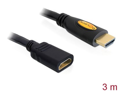 Kabel DELOCK, HDMI (M) na HDMI (Ž), High Speed sa Ethernet, produžni, 3m
