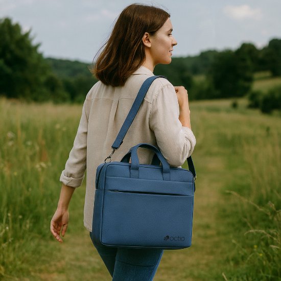 Torbica za prenosni računalnik OCTIO Ascend, 15,6", modra
