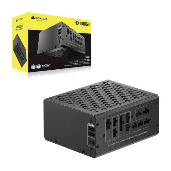 Napajalnik 1000W, CORSAIR HX1000i Shift, CP-9020265-EU, ATX v3.1, 140mm vent., 80+ Platinum, modularni