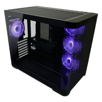 Ohišje LC POWER 8001B Pro-Storm Dark, MIDI, ATX, bez napajalnika, črno