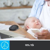 Miška LOGITECH M220 Silent, optična, brezžična, črna, USB