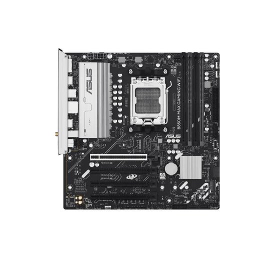 Matična plošča ASUS B850M Max Gaming WiFi, AMD B850, DDR5, WiFi, mATX, s. AM5, črna