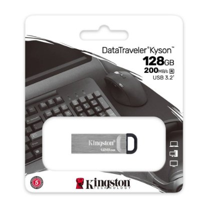USB ključek 3.2 FLASH DRIVE, 128GB, KINGSTON DataTraveler Kyson DTKN/128GB, srebrni