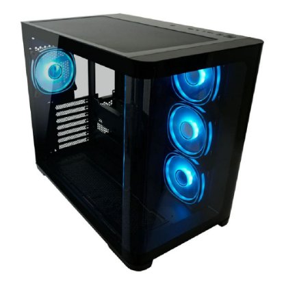 Ohišje LC POWER 8001B Pro-Storm Dark, MIDI, ATX, bez napajalnika, črno