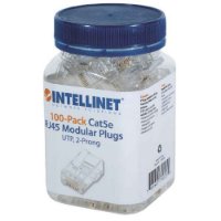 UTP konektor INTELLINET CAT5e RJ45, dvojni zobčasti terminal, 100 kosov