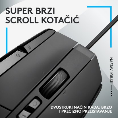 Miška LOGITECH Gaming G502 X, optična, 25600dpi, črna, USB